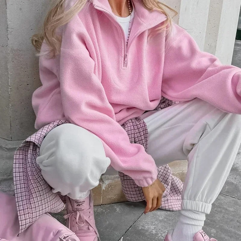 EP | Pull polaire avec demi-zip