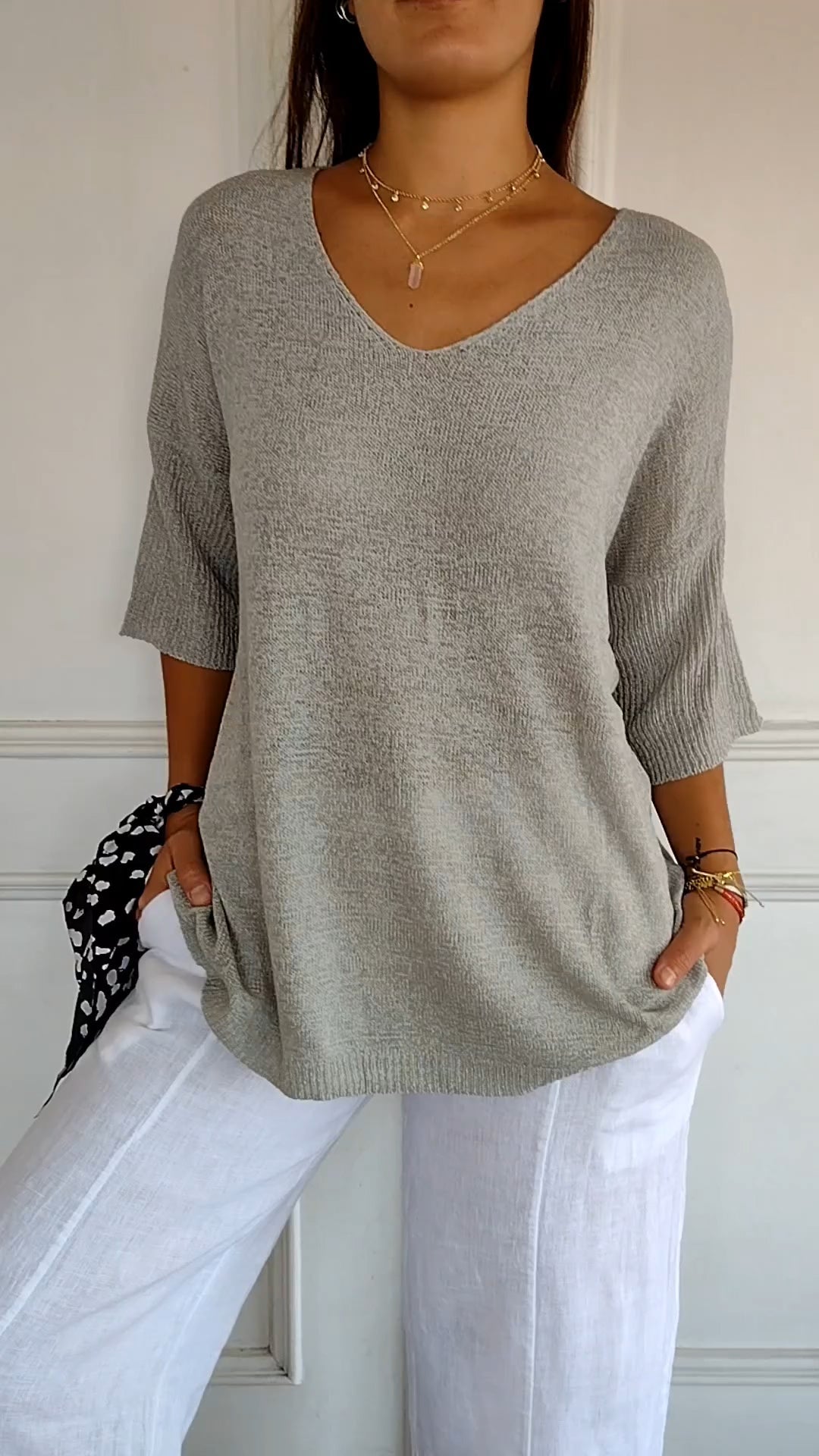 Pull au design réfléchi
