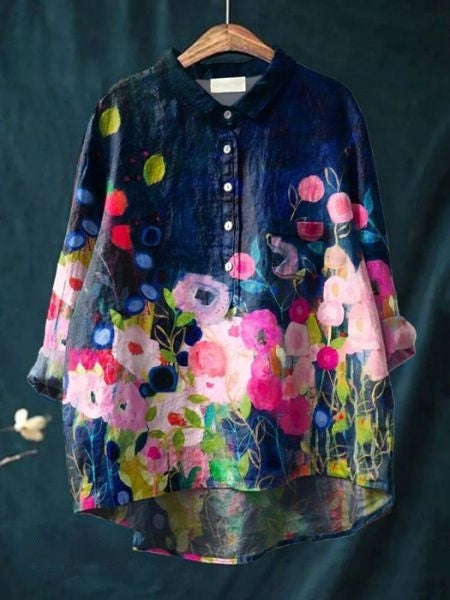 SL | Blouse à fleurs élégante et polyvalente