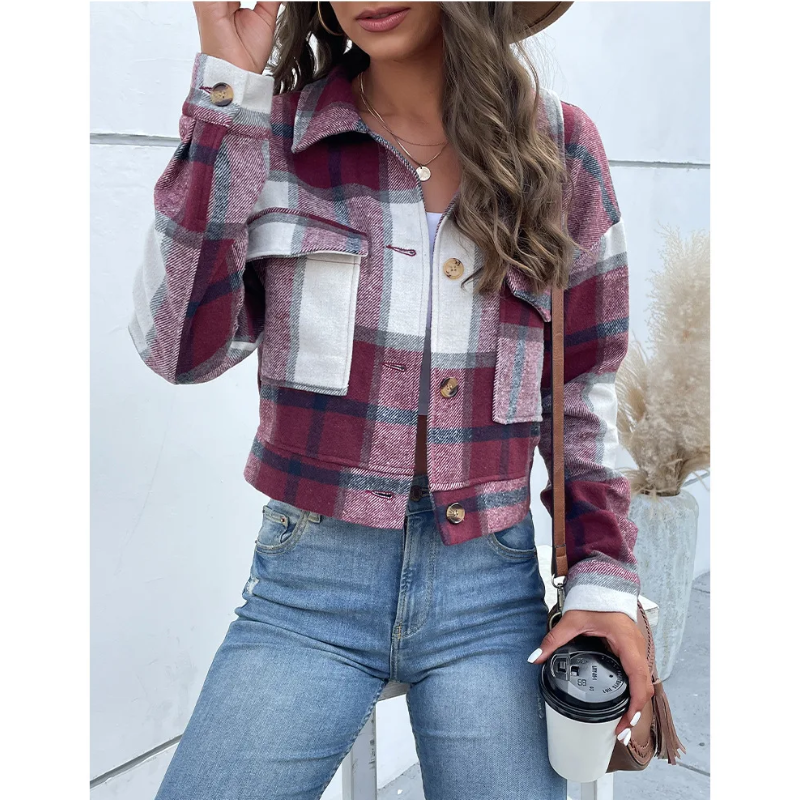 EP | Veste à carreaux tendance pour femmes