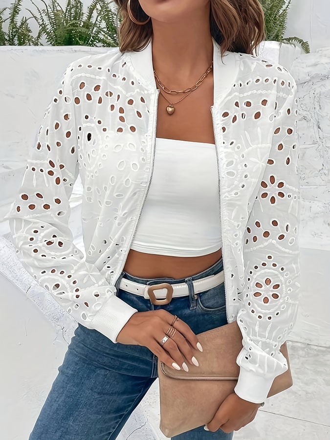 Women'S Casual Jacquard Jacket