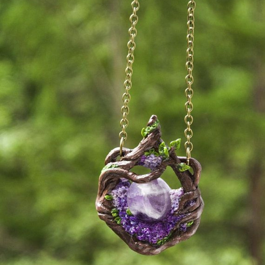 Violet Stone Nature Necklace