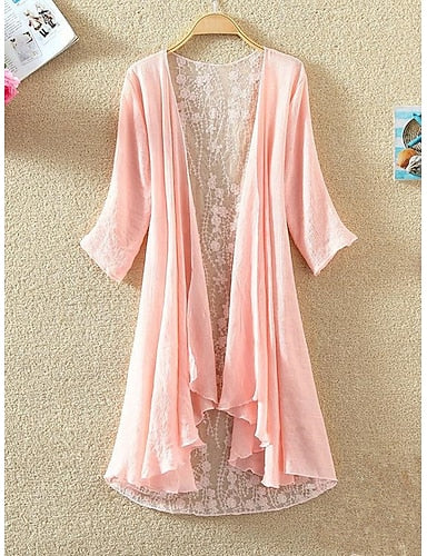 Swimwear Cover Up Rash Guard Tankini Top Dress Swimsuit Ruched Lace Patchwork Vacation Beach Wear V Neck Long Sleeve Bathing Suits