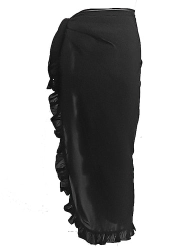 Swimwear Cover Up Swim Shorts Wrap Swimsuit Ruffle Holiday Plain Pure Color Sleeveless Bathing Suits