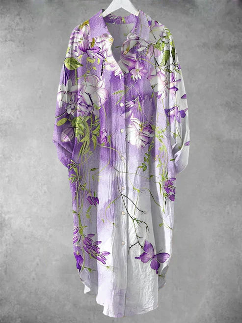 SL | Robe midi boutonnée avec imprimé floral