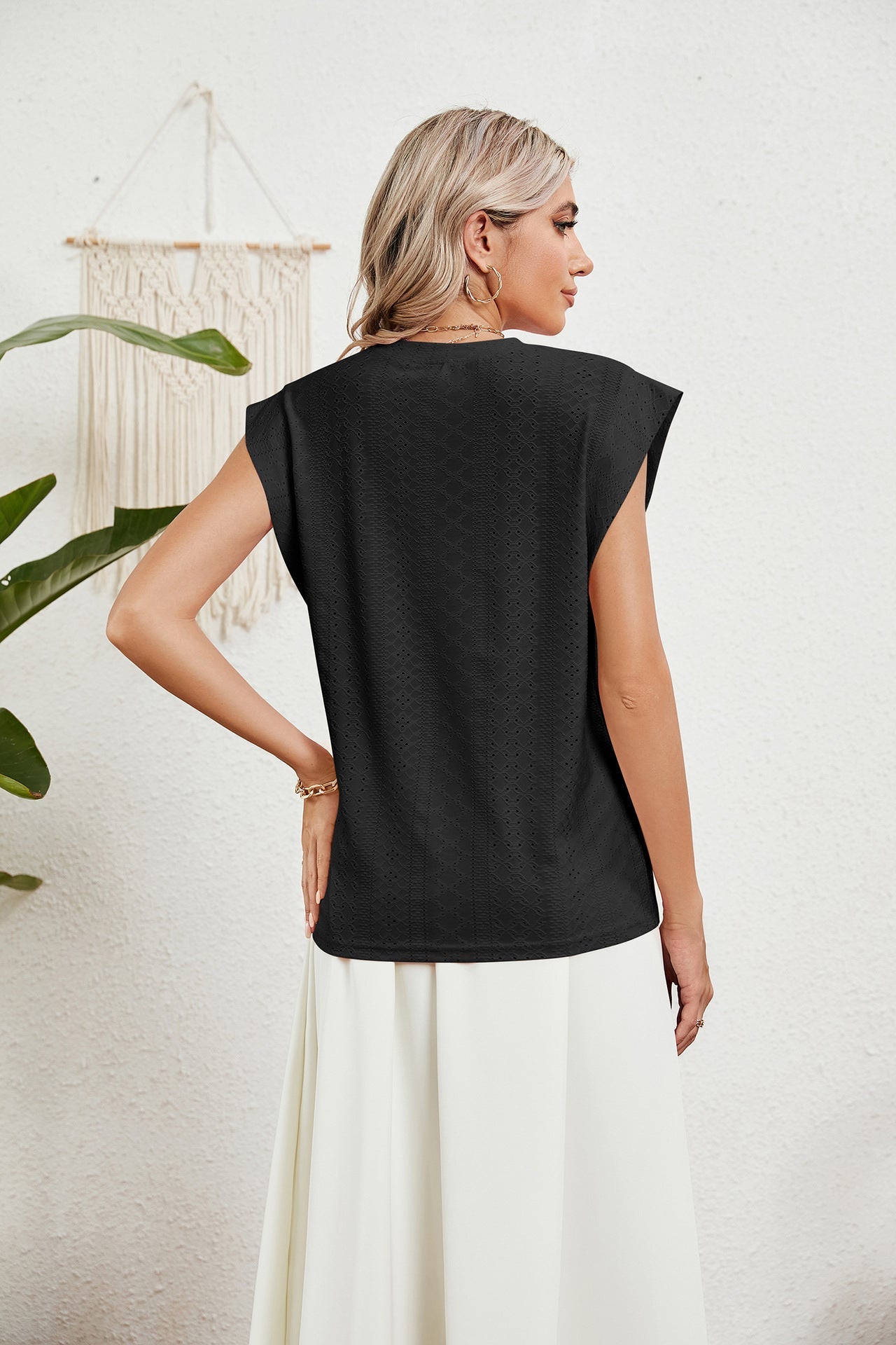 EP | Gilet d'été T-shirt à manches courtes creuses