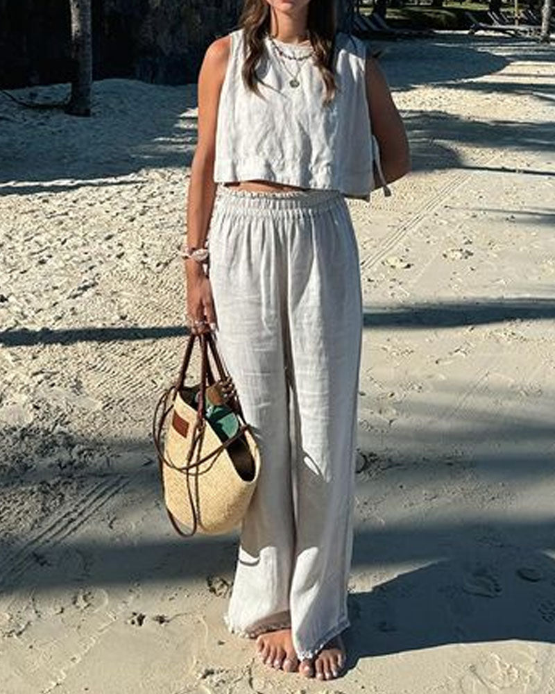 EP | Ensemble deux pièces composé d'un gilet et d'un pantalon avec laçage