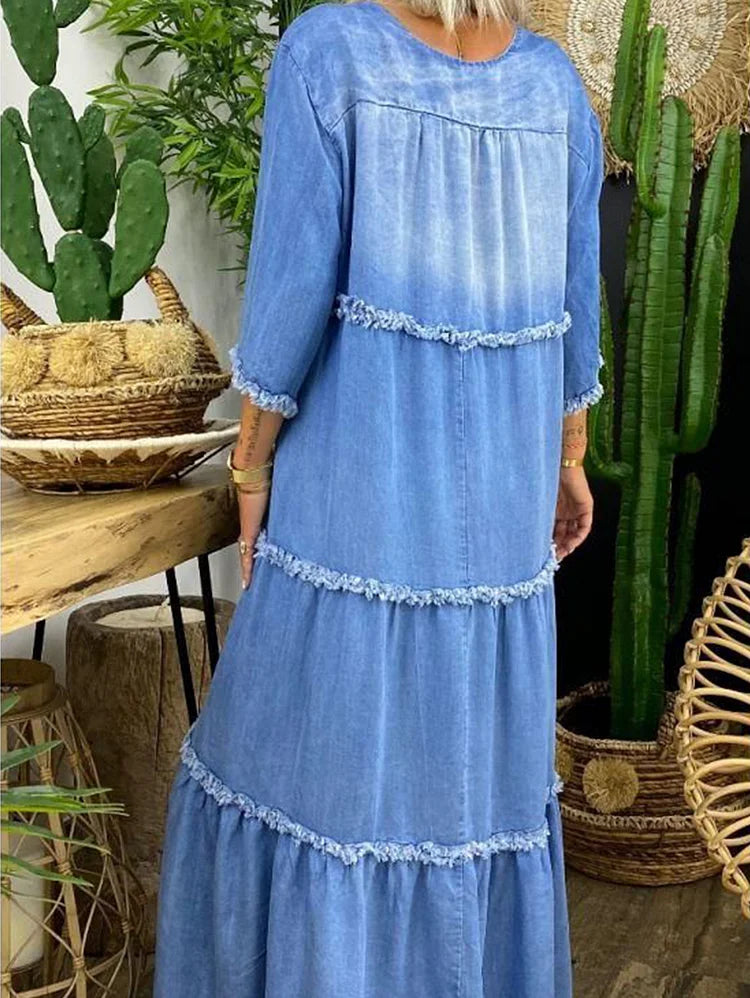 SL | Maxi-robe avec col en V