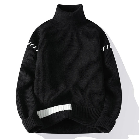 Mia® | Patchwork turtleneck sweater