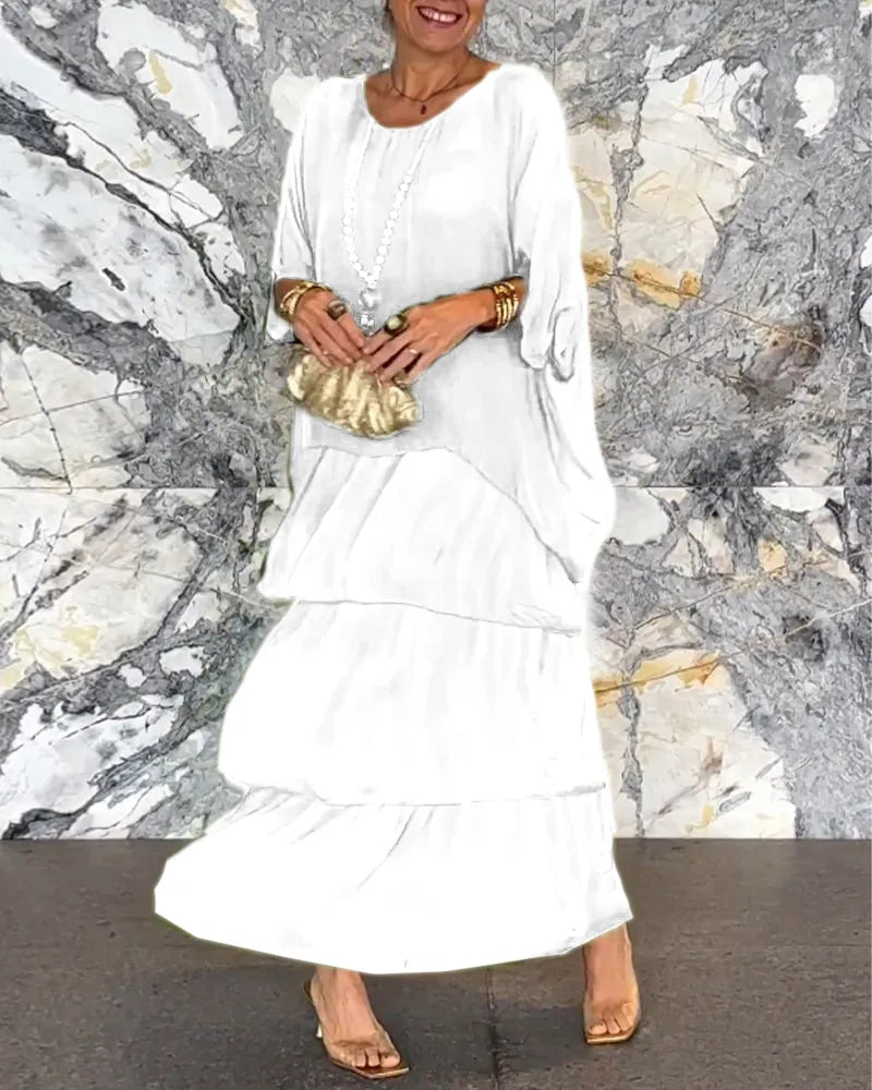 SL | Robe maxi décontractée en couches