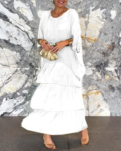 SL | Robe maxi décontractée en couches