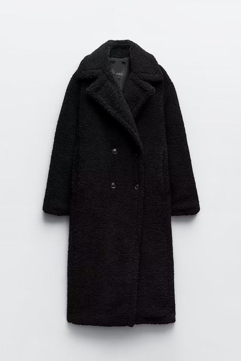 EP | Manteau long en peluche pour femmes