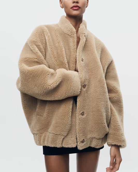 EP | Manteau en peluche doux pour femmes