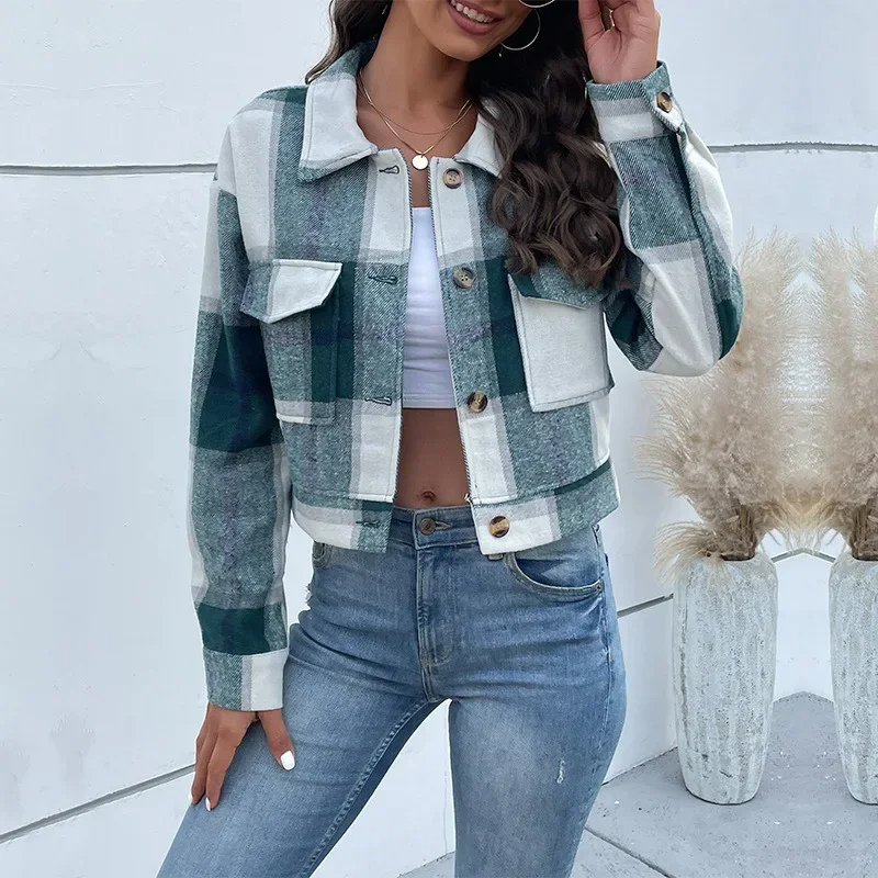 EP | Veste à carreaux tendance pour femmes