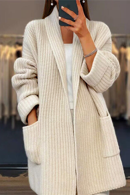 SL | Cardigan en tricot surdimensionné avec poches avant
