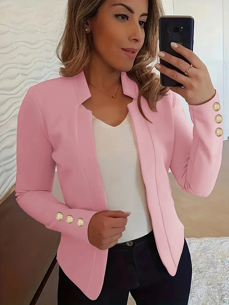 EP | Blazer à manches longues avec patte de boutonnage ouverte pour le printemps