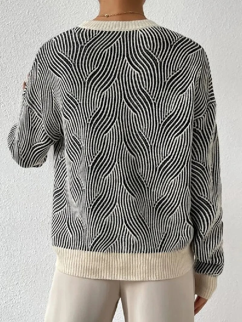 EP | Pull décontracté avec motif abstrait