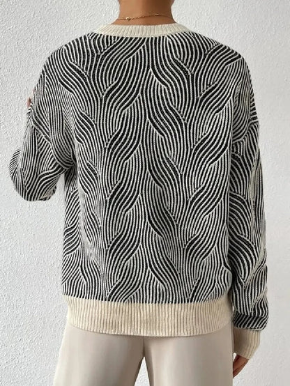 EP | Pull décontracté avec motif abstrait