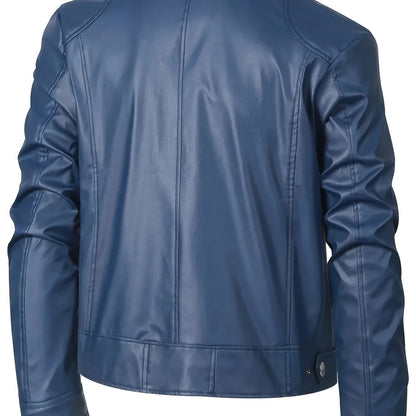 EP | Veste en cuir PU stylée avec des blocs de couleur et un design multi zip