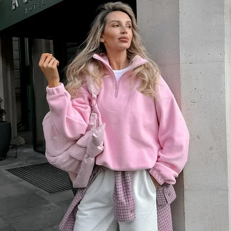 EP | Pull polaire avec demi-zip