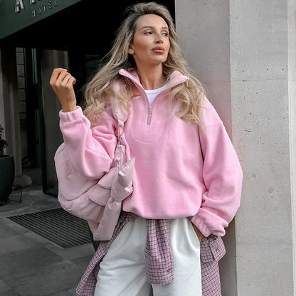 EP | Pull polaire avec demi-zip