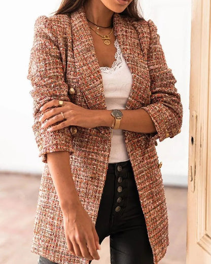 EP | Collection élégante - Texture détaillée, boutons dorés - Parfait pour le travail ou les occasions élégantes