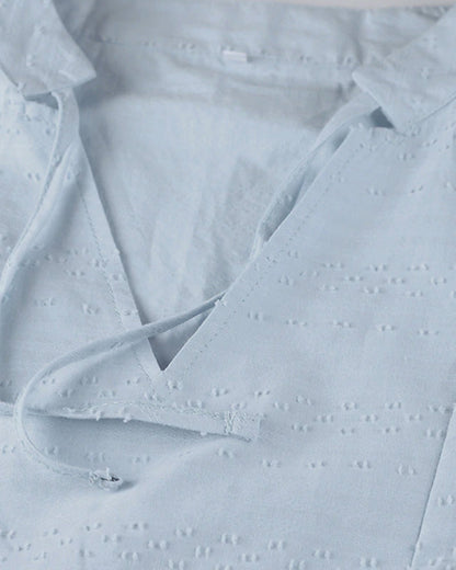 SL | Mini-robe en ligne A avec décolleté en V, manches 3/4 et poches