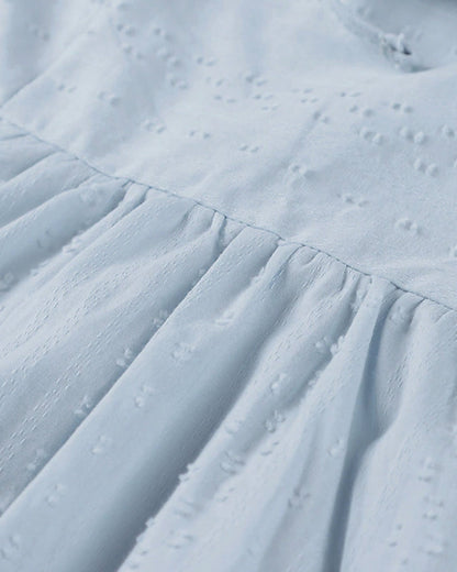 SL | Mini-robe en ligne A avec décolleté en V, manches 3/4 et poches