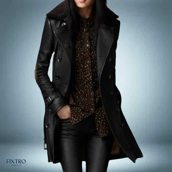 EP | veste en cuir longue