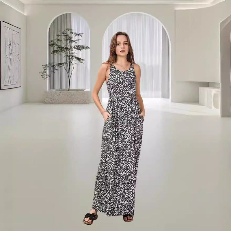 SL | Robe sans manches à imprimé tendance