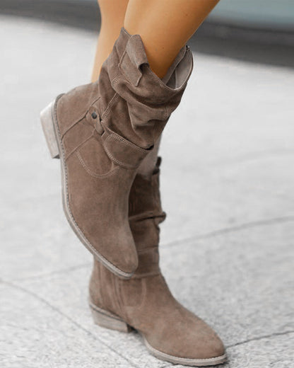 SL | Bottes mid-calf avec détail de lanière