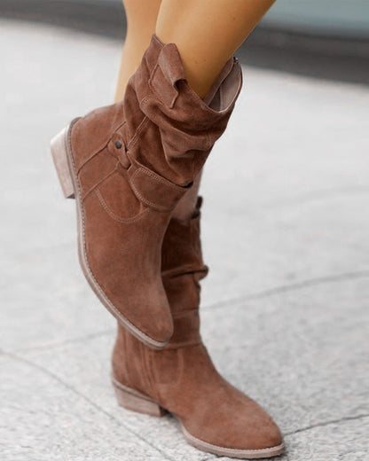 SL | Bottes mid-calf avec détail de lanière