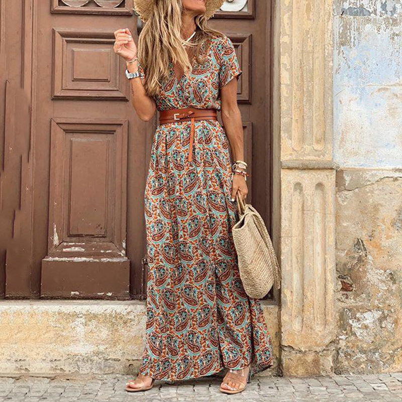 SL | Robe maxi boho avec fente