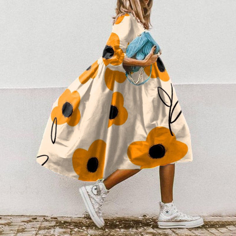 SL | Robe midi imprimée en ligne A