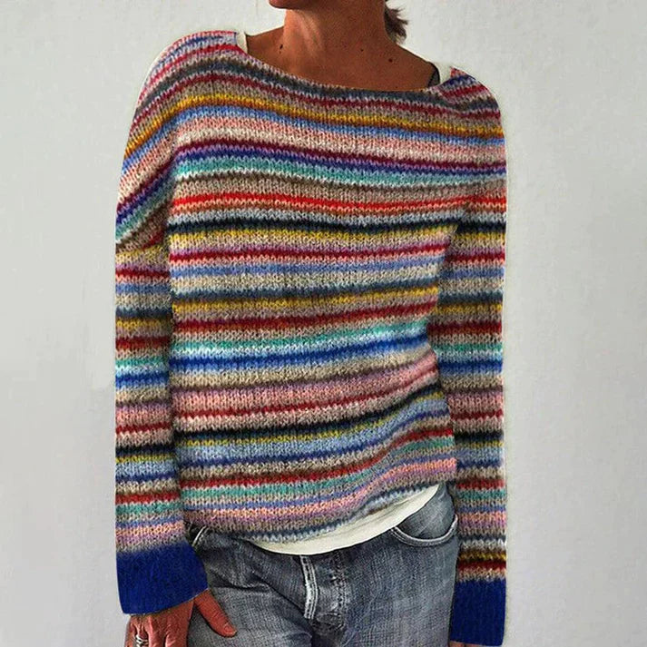 EP | Elégant pull-over rayé à manches longues