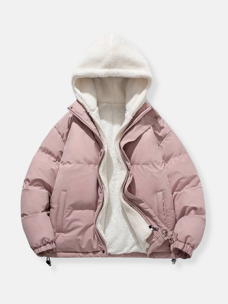 EP | manteau d'hiver en fourrure avec fermeture éclair