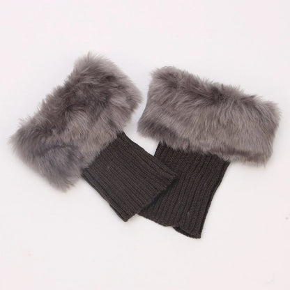 Casual Solid Color Furry Socks elevenforest