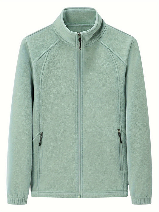 EP | Veste d'extérieur en peluche pour femmes avec col montant et manches longues