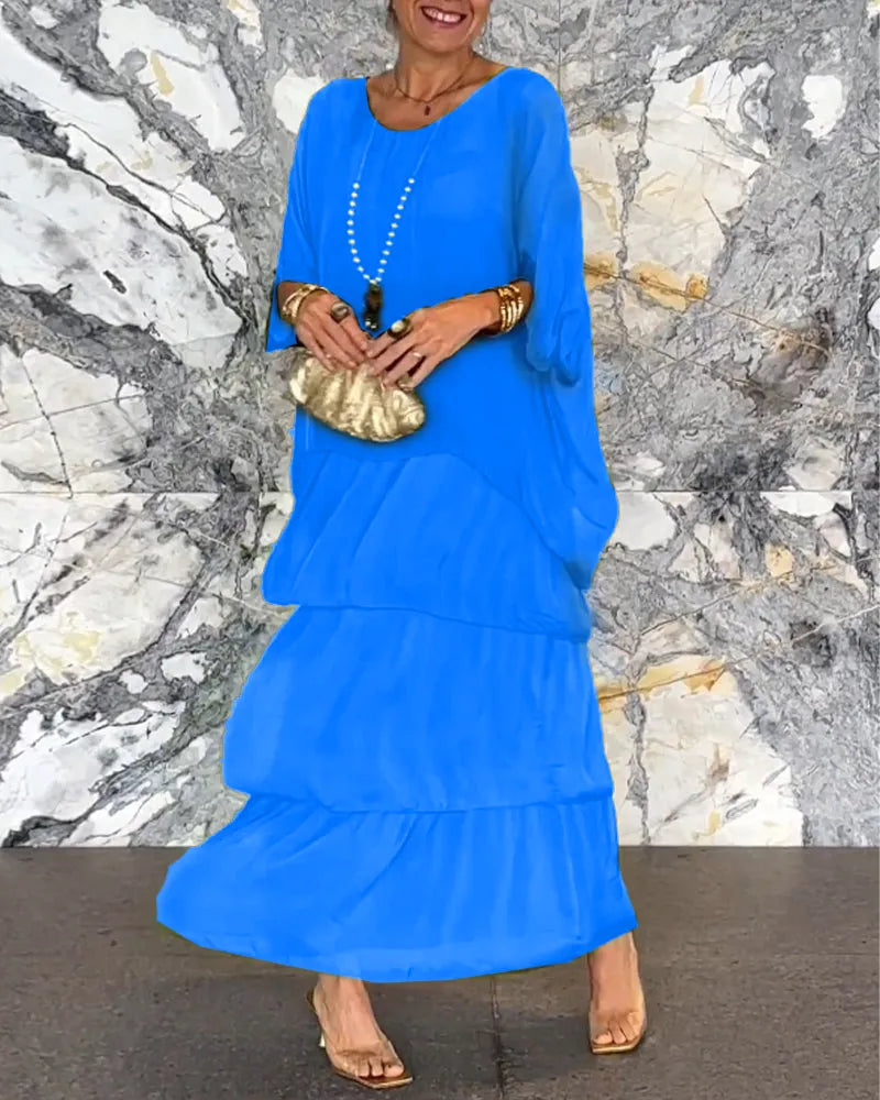 SL | Robe maxi décontractée en couches