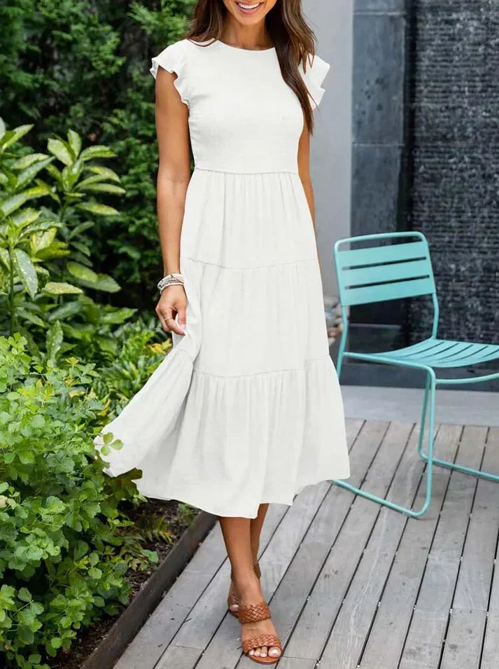 SL | Robes midi à manches courtes pour femmes