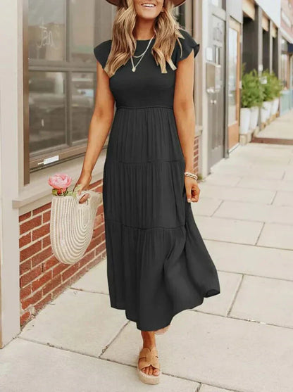 SL | Robes midi à manches courtes pour femmes
