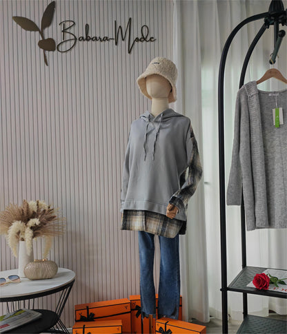 EP | Confortable sweat à manches longues en patchwork