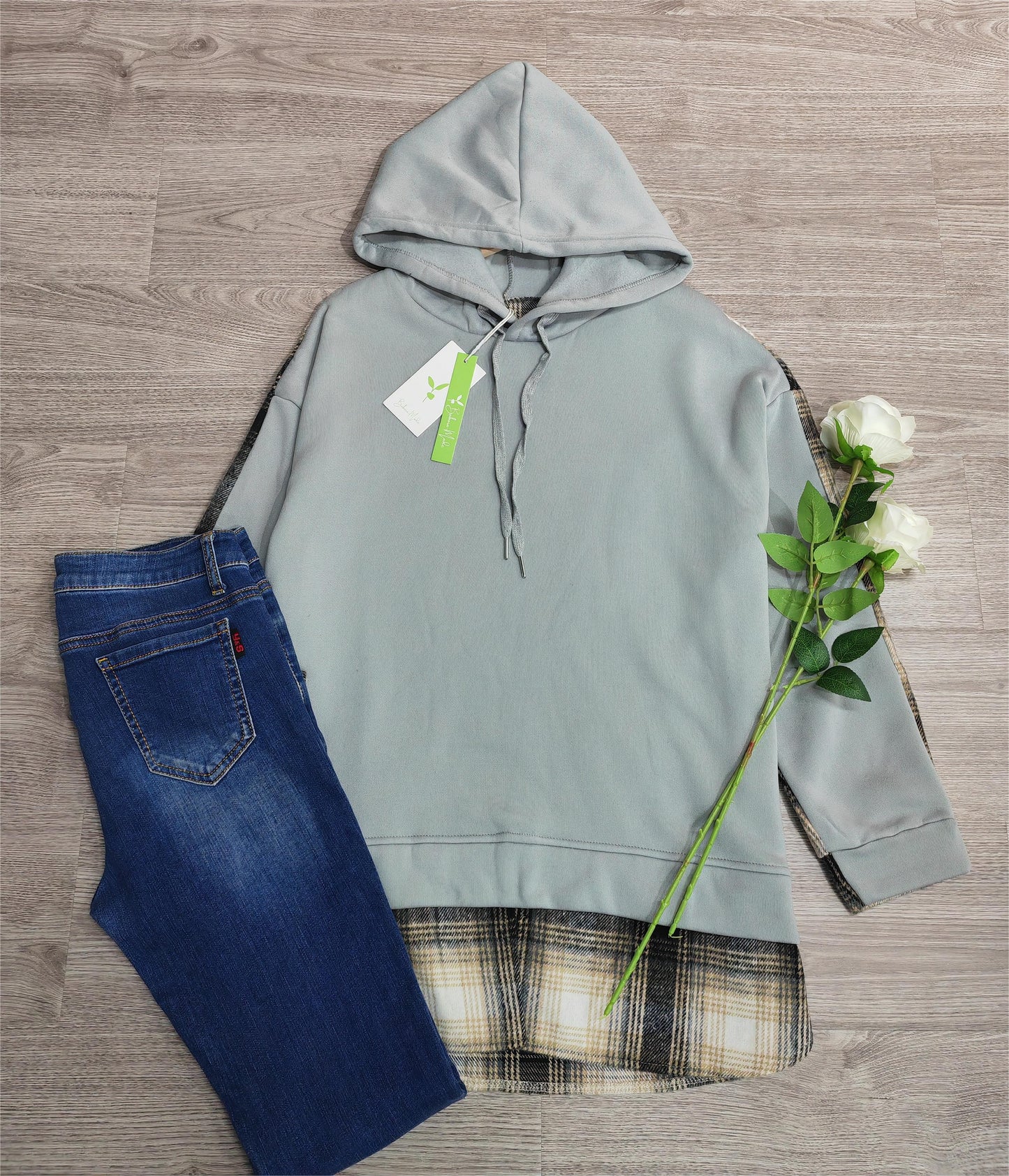 EP | Confortable sweat à manches longues en patchwork