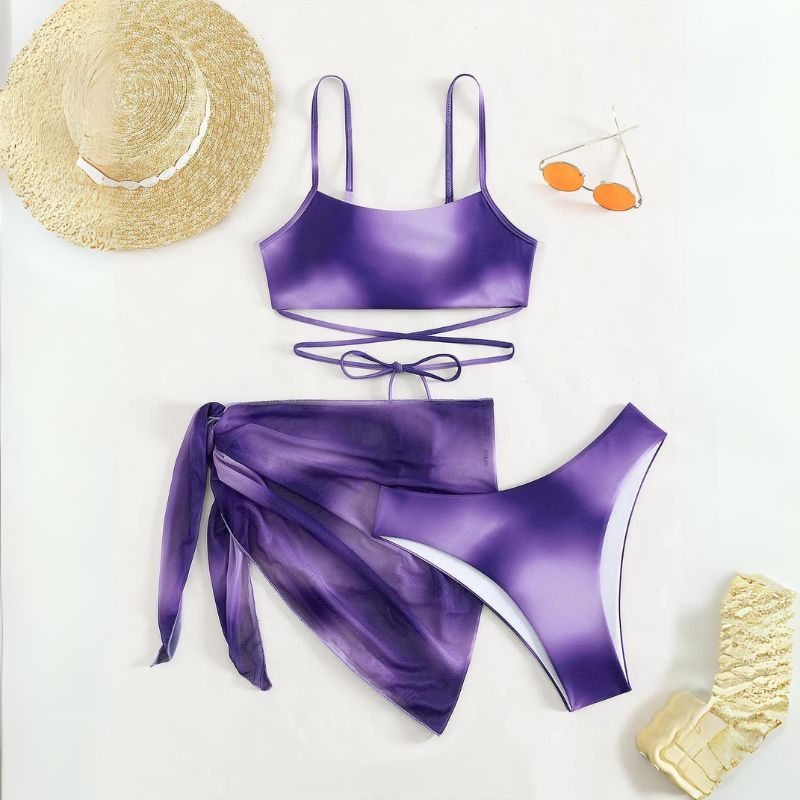 Bonaria® | 3-piece Bikini Swimsuit With Laces and Beach Skirt