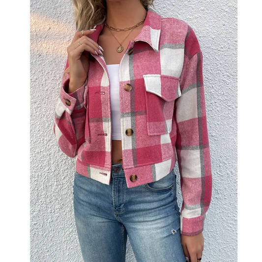 EP | Veste à carreaux tendance pour femmes