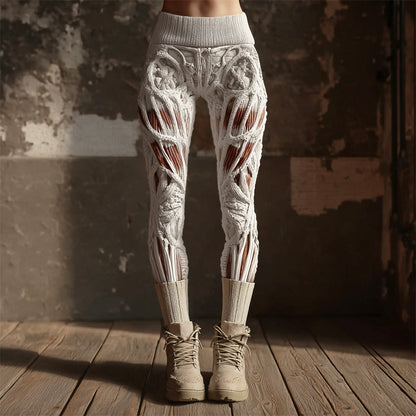 Halloween Muscle Anatomy Art Women's Knit Leggings artswardrobe
