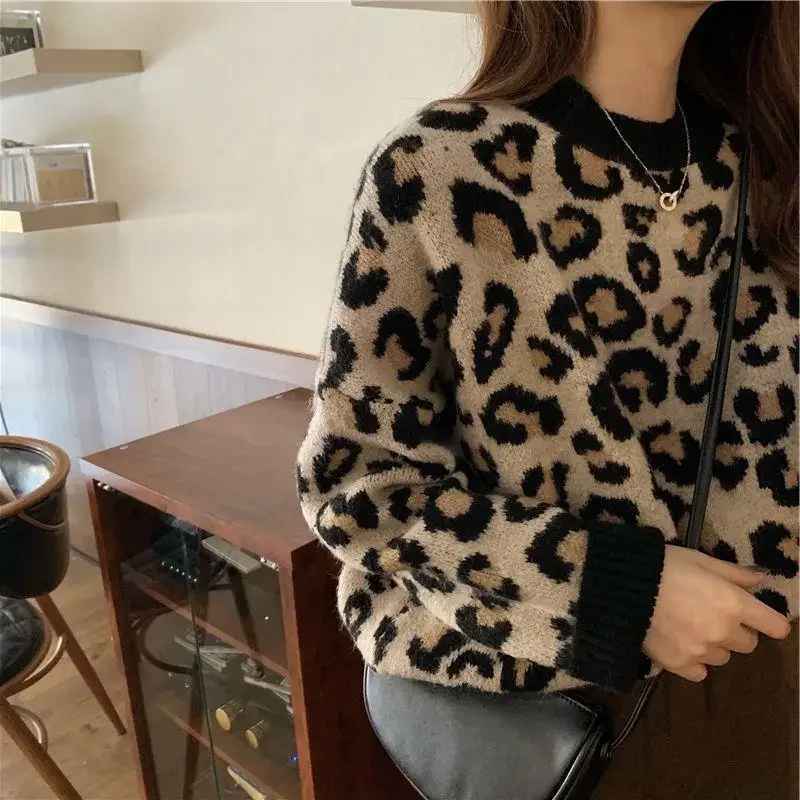 EP | Pull confortable avec motif léopard