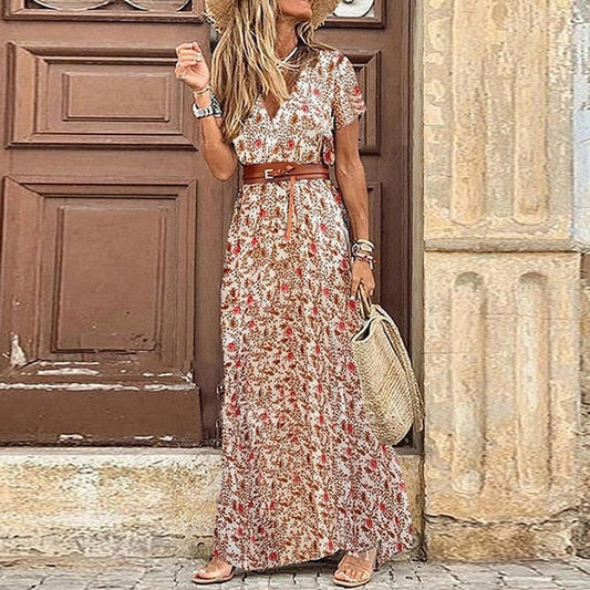 SL | Robe maxi boho avec fente