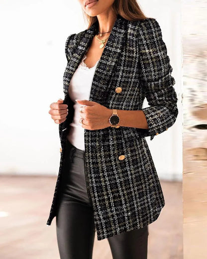 EP | Collection élégante - Texture détaillée, boutons dorés - Parfait pour le travail ou les occasions élégantes
