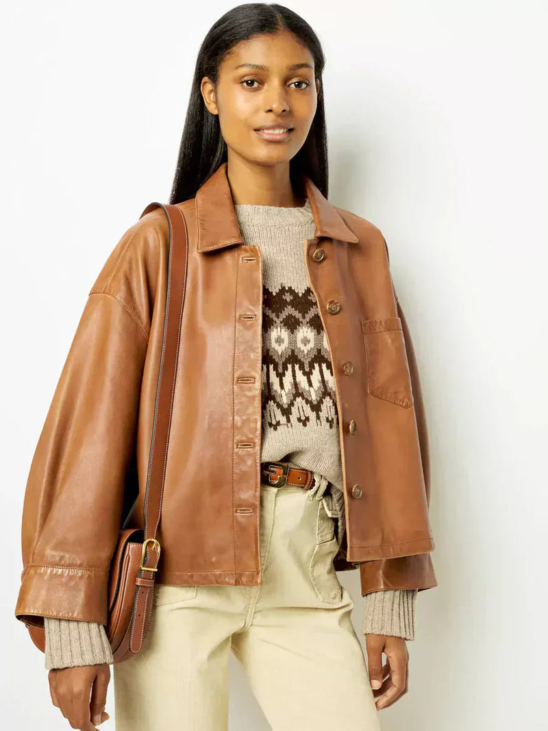 EP | Veste en cuir vintage